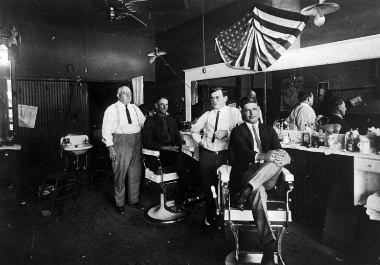 Barbershops in 1920.