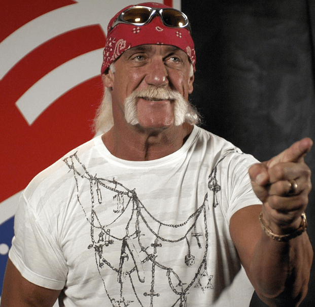 Hulk Hogan wearing a horseshoe mustache